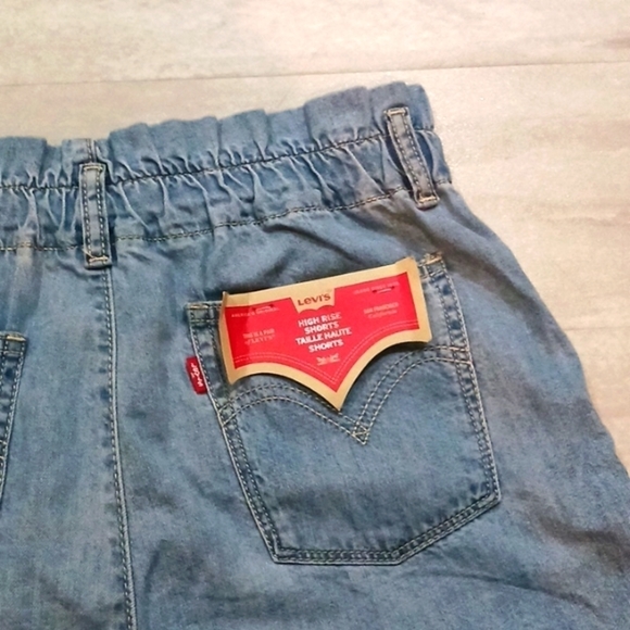 Girl High Rise Blue Denim Shorts Size 16. - Picture 9 of 13